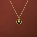 Kleine Gänseblümchen-Blume Halskette (X157) / Gold