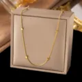Runde Schlangenblock-Halskette (X170) / Gold