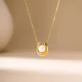O-Kette U-Form Perlenkette (x174) / Faux-Perlen-Dekoration / Gold