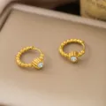 Runder Strass-Stil / Gold