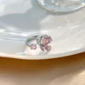 Schmetterling Strass Stil (H512) / Silber
