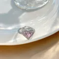 Pavé Herz Stil (H517) / Silber