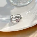 Schleife Herz Stil (H522) / Silber