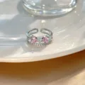 Doppelschicht Schleife Stil (H529) / Silber