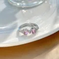 Schleife Herz Stil (H560) / Silber