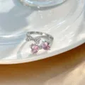 Schleife Herz Stil (H567) / Silber