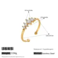 Στυλ Ανοιχτό Σειρά Marquise Ζιρκόνια (J645)