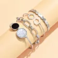 Multi-Layer Bangle Set (AB722-02) / Silver