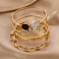 Multi-Layer Bangle Set (AB722-01) / Gold