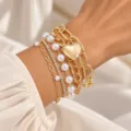 Heart Pearl Chain (AB536) / AB536 Heart