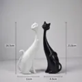 Black and White Cat Ornament (H901) / Black and White