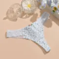 S / Bottoms / White with Green Flowers