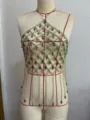 One Size / Tops / Gold with Green Rhinestone