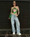 One Size / Tops / Green Gold Multicolor