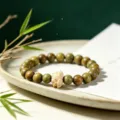 Viel Glück Lotus Stil / Grünes Sandelholz 08mm*21 Perlen