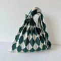 One Size / Green & Beige Argyle