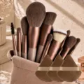 12pcs Set + Bag + Makeup Tools / Coffee