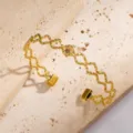 Double Wave Pattern Style (XZ-071-07) / Gold