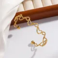 Wavy Shape Style (XZ-071-14) / Gold