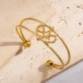 Woven Oval Knot Style (XZ-071-23) / Gold