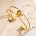 Heart Double-Layer Style (XZ-071-33) / Gold