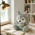Hug Little Wolf / 16cm / Grey Blue
