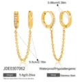 Strass Doppel-Ring Kette Stil (JDE0307062) / Gold
