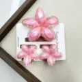 Juego Facetado Borde Transparente Rosa Oscuro