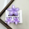 Set de tres piezas / Juego Púrpura con Borde de Hebilla Transparente Facetado