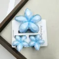 Juego Facetado Borde Transparente Azul