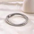 Bracelet Jonc Carré à Bordures Asymétriques (As0030)