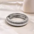 Bracelet Jonc Ovale Incurvé à Rayures (As0040)