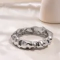 Bracelet jonc plissé irrégulier (As0073)