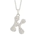 Letter K Hanger Only (Zilver) (Without Chain)