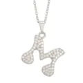 Pendentif Lettre M Only (Argent) (Without Chain)