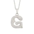 Letter G Pendant Only (Silver) (Without Chain)