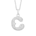 Letter C Pendant Only (Silver) (Without Chain)
