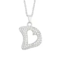 Letter D Pendant Only (Silver) (Without Chain)
