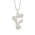 Letter F Pendant Only (Silver) (Without Chain)