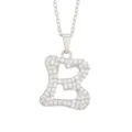 Letter B Pendant Only (Silver) (Without Chain)