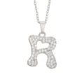 Letter R Pendant Only (Silver) (Without Chain)