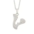 Letter V Pendant Only (Silver) (Without Chain)