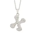 Letter X Pendant Only (Silver) (Without Chain)