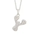 Letter Y Pendant Only (Silver) (Without Chain)
