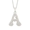 Letter A Pendant Only (Silver) (Without Chain)