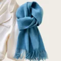 Spliced Peacock Blue (Bo-50) / 180cm (with tassels)