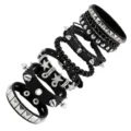 Multilayer Leather Wristband Set (23)