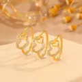Size 6 / Double Heart Rhinestone Style