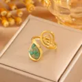 Water Drop Spiral Style / Light Green