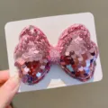 0569-4# Champagne Pink Bow (Hair Clip)